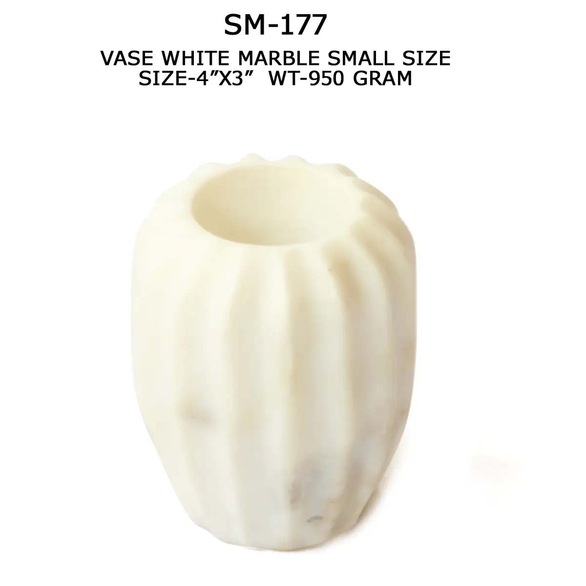 VASE WHITE MARBLE SMALL SIZE